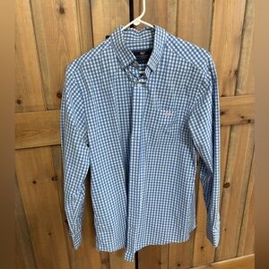Vineyard Vines Blue and White Checkered Shirt